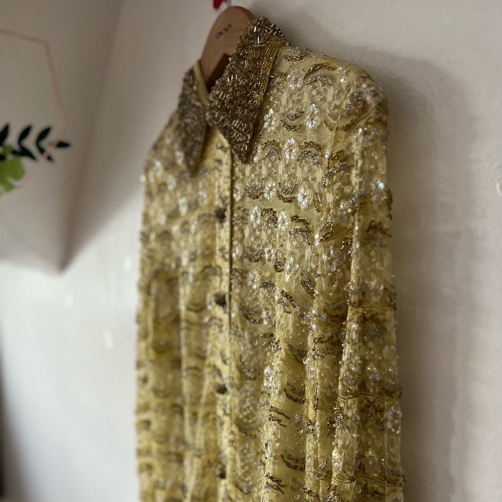 VTG 60s RARE beaded all over shift dress - Picture 15 of 16